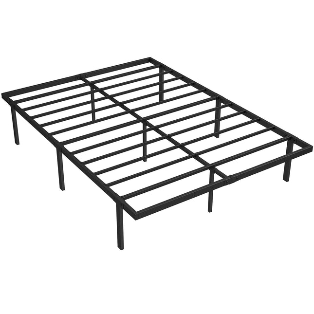 Metalinis lovos rėmas 140x200 cm, vieta daiktams laikyti po lova, grotelės