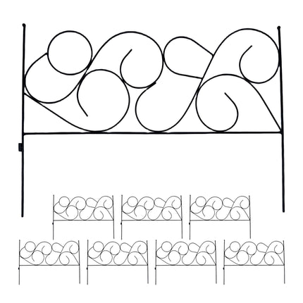 Metalinis sodo apvadas, 8 dalių Art Nouveau dizainas