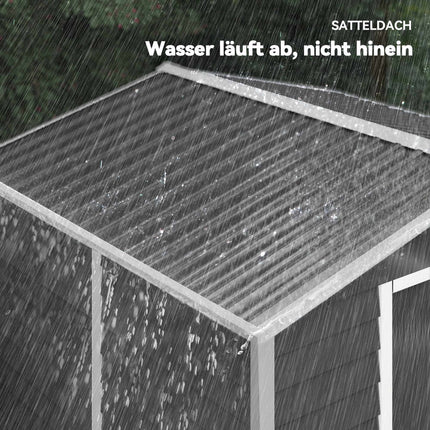 Metalinis sodo namelis, atsparus oro sąlygoms ir rakinamas, 240x206x198 cm