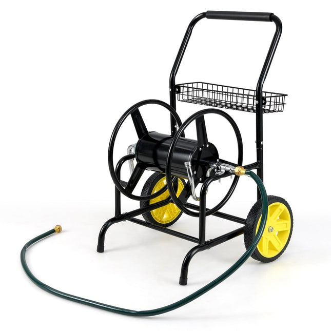 Metalinis žarnos vežimėlis - 70 m talpa, 20 mm žarna, juodas