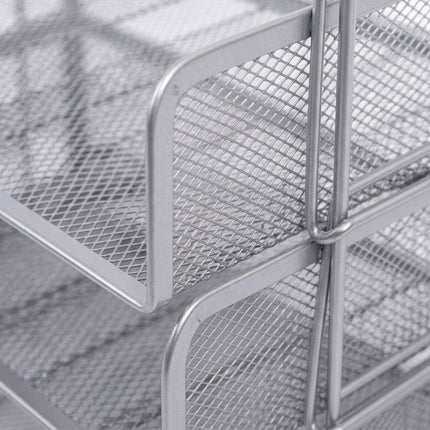 Metalinis tinklelio dokumentų organizatorius, 4 pakopų, A4, šoniniai laikikliai