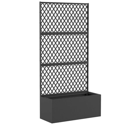 Metalinė sodinimo dėžė su grotelėmis, 110 l talpa, atspari oro sąlygoms