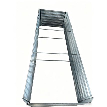 Metalinė pakelta sodo lysvė, cinkuoto plieno, 57x240x90cm