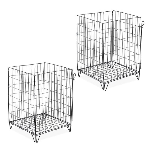 Metalinės kompostinės su dugno grotelėmis, 2 vnt. rinkinys