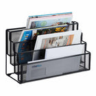Metal magazine rack with 4 compartments