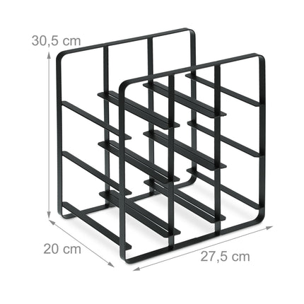 Metalinis vyno stovas 9 buteliams