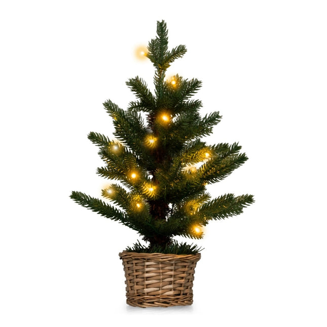 Mini Kalėdų eglutė su LED lemputėmis, 48 cm, PE medžiaga