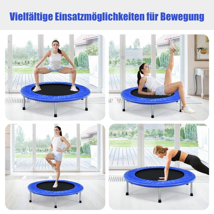 Mini fitneso batutas, 97 cm, sulankstomas, mėlynas, 150 kg keliamoji galia