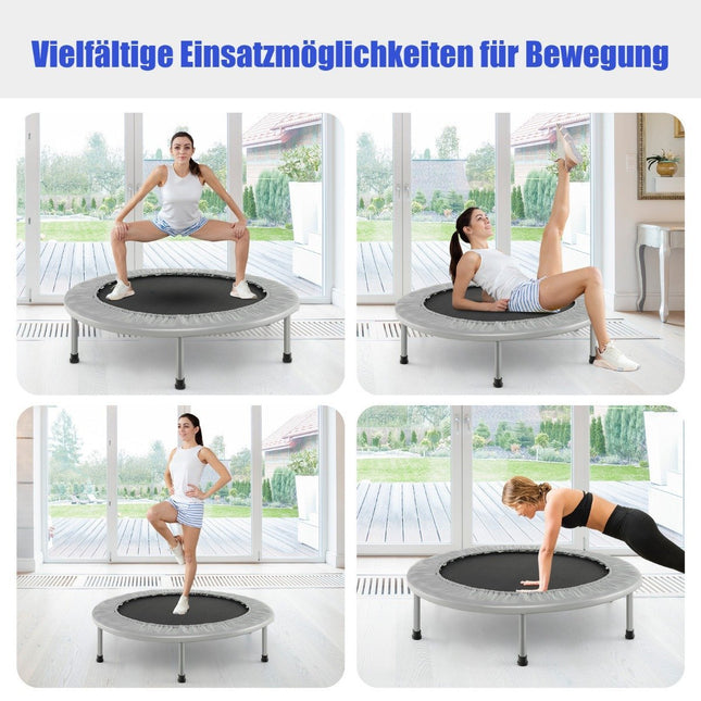 Mini fitneso batutas, sulankstomas, 97 cm, 150 kg keliamoji galia, pilkas