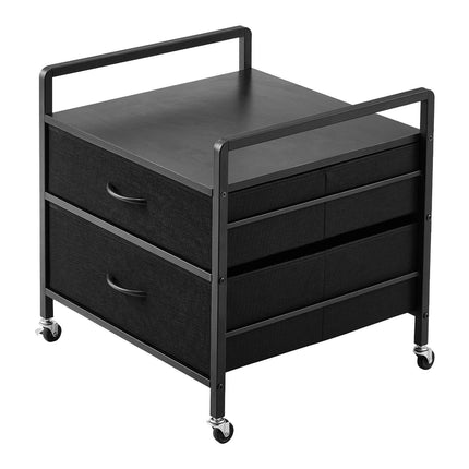 Mini Fridge Stand With 2 Drawers, Wheels, 176 lb