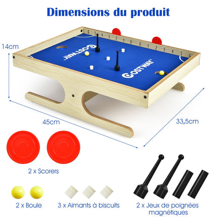 Mini magnetinis stalo futbolo stalas, 2 žaidėjams, 45 cm