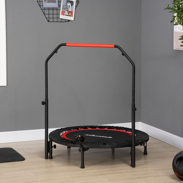 Mini batutas su LCD monitoriumi, 102 cm, fitneso batutas su 4 krypčių reguliuojamo aukščio rankena, iki 100 kg