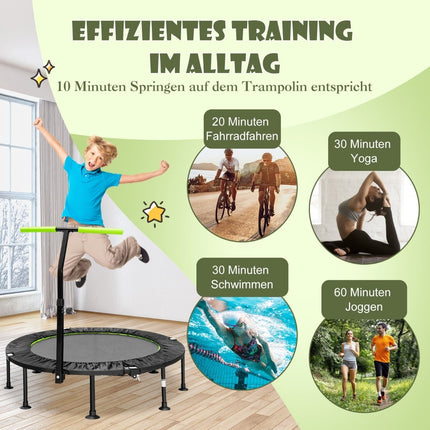 Mini batutas su reguliuojama rankena, sulankstomas, 110 cm