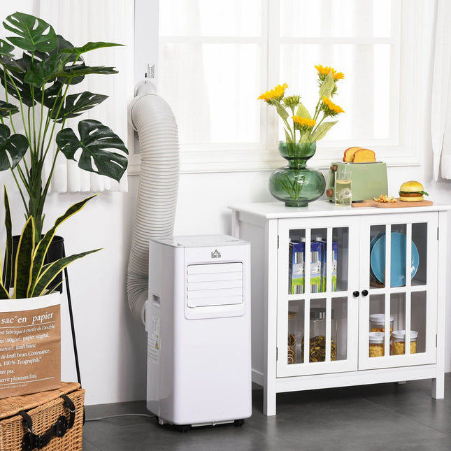 Mobilus oro kondicionierius 4 viename su nuotolinio valdymo pultu, 24 val. laikmačiu ir išmetimo žarna, 2 greičio lygiai, 560 W, ABS matmenys 32,8 x 30,5 x 67,8 cm