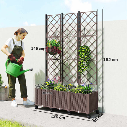 Mobilus sodintuvas su grotelėmis, savaime laistantis, 120x40x192 cm