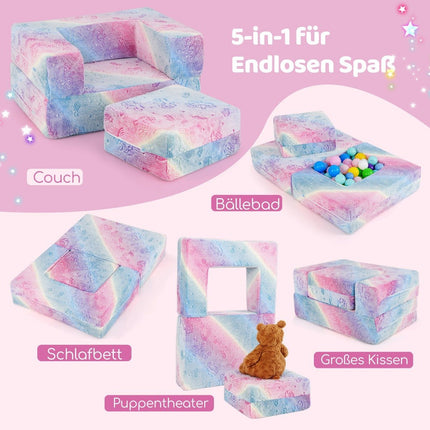 Modulinė vaikiška sofa - tamsoje šviečianti žaidimų sofa, 71x53x34,5 cm