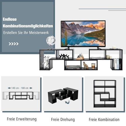 Modulinis medinis televizoriaus stovas, 3 dalių, tinka televizoriams iki 65 colių