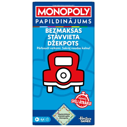 „Monopoly“ stalo žaidimo nemokamos automobilių stovėjimo aikštelės džekpoto išplėtimo rinkinys