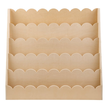 Montessori Bookshelf, 5-Tier Front-Facing With Hooks