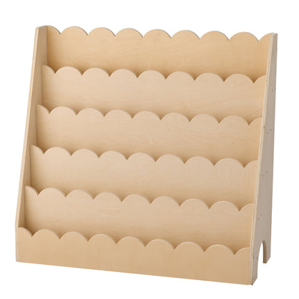 Montessori Bookshelf, 5-Tier Front-Facing With Hooks