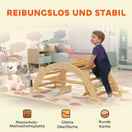Montessori laipiojimo arka patalpose, 2 viename medinė supamoji sūpuoklė, 110x52x45 cm