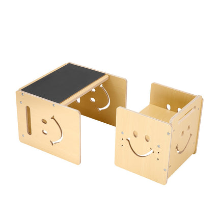 Montessori Weaning Table and Chair Set, 3-in-1 Chalkboard