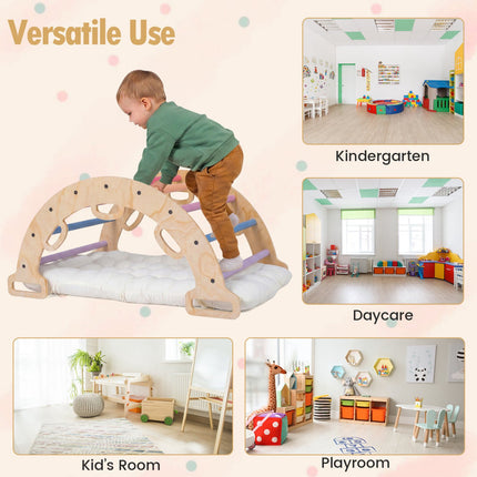 Montessori medinis supamasis laipiojimo lankas su pagalvėle