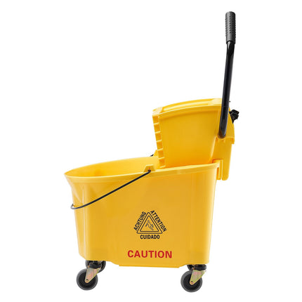Mop Bucket with Side-Press Wringer, 35 Qt, Wheels