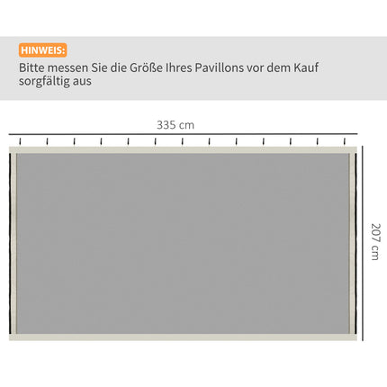 Tinklelis nuo uodų 3x4 pavėsinei, 4 šoninės panelės, tinklelis nuo musių su užtrauktuku, apsauga nuo vabzdžių, nailono tinklelis, juodas