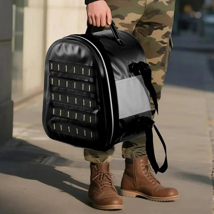Motorcycle Tail Bag 28L, Waterproof Rear Seat, Black