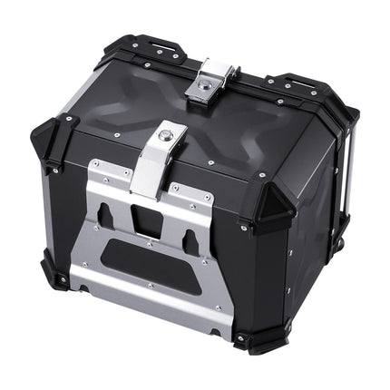 Motorcycle Top Case 45L, Aluminum, Waterproof, Lockable, Back Cushion