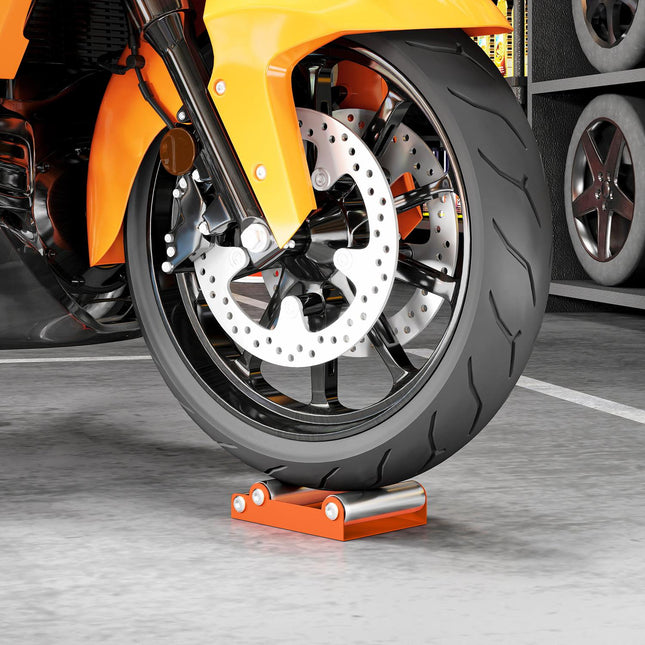 Motociklo ratų valymo stovas, tinka padangoms <180 mm, 220 kg keliamoji galia