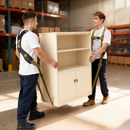 Moving Straps System, 1000 lb, 2-Person Adjustable Harness