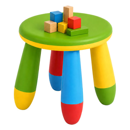Įvairiaspalvė vaikiška plastikinė taburetė, 26 cm sėdynės aukštis
