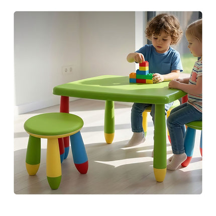 Įvairiaspalvė vaikiška plastikinė taburetė, 26 cm sėdynės aukštis