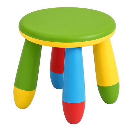 Įvairiaspalvė vaikiška plastikinė taburetė, 26 cm sėdynės aukštis