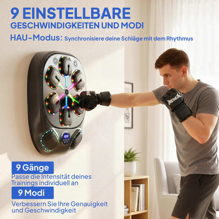 Muzikos bokso aparatas su LED lemputėmis ir „Bluetooth“