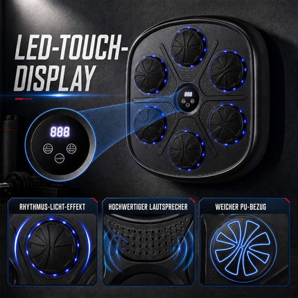 Muzikinis bokso aparatas su LED ekranu ir 9 režimais