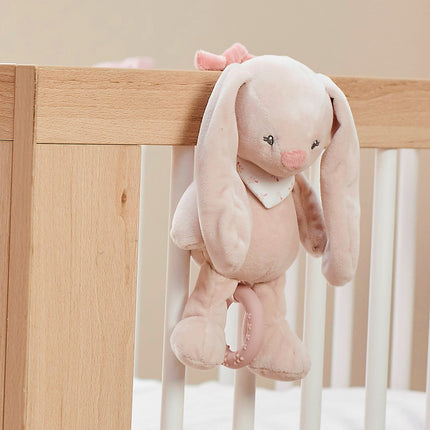 Nattou mini muzikinis zuikutis-pomponėlis, 23 cm