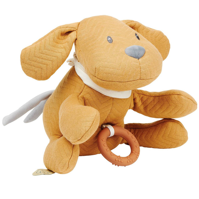 Nattou muzikinis šuo žakardo karamelės spalvos, 30 cm