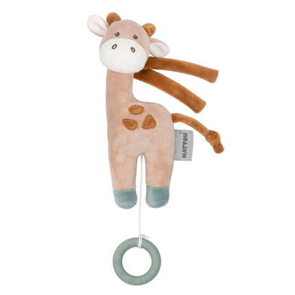 Nattou muzikinis pliušinis žaislas žirafa, mažas, 20 cm