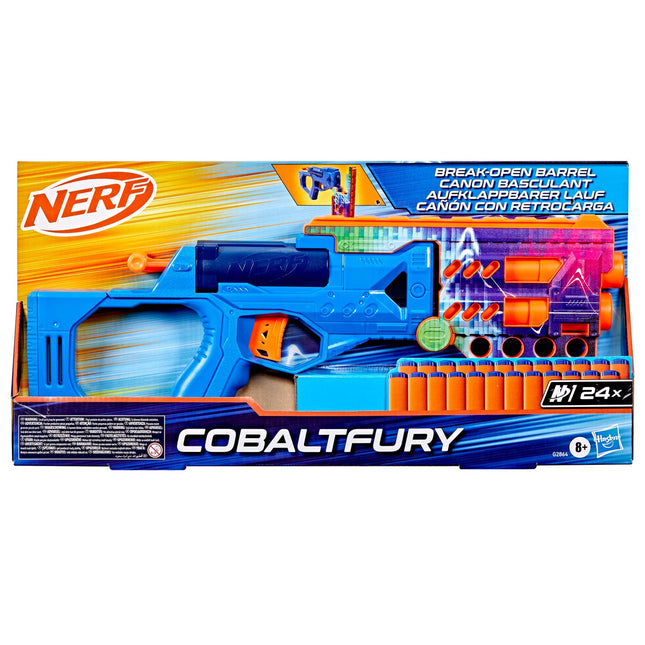 „Nerf Blaster Cobaltfury“, didelio našumo putplasčio smiginio šaudyklė