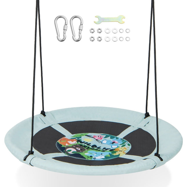 Nest swing children's swing tree swing hanging swing Ø 100 cm green forest