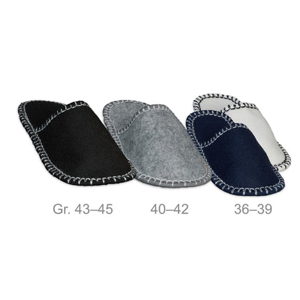 Non-Slip Felt House Slippers, 6 Pairs with Storage Bag