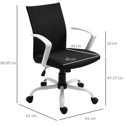 Biuro kėdė, tinklinis atlošas su supimo funkcija, galvos atrama, ergonomiška, 360° pasukami ratukai, putplastis, nailonas, juoda, 61x61x89-99 cm