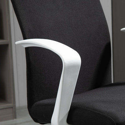 Biuro kėdė, tinklinis atlošas su supimo funkcija, galvos atrama, ergonomiška, 360° pasukami ratukai, putplastis, nailonas, juoda, 61x61x89-99 cm