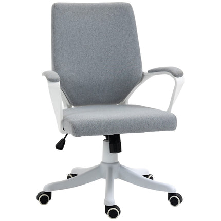 Biuro kėdė, supamoji funkcija, reguliuojamo aukščio atlošas, storai paminkštintas, ergonomiškas, 360° pasukami ratukai, poliesteris, nailonas, polipropilenas