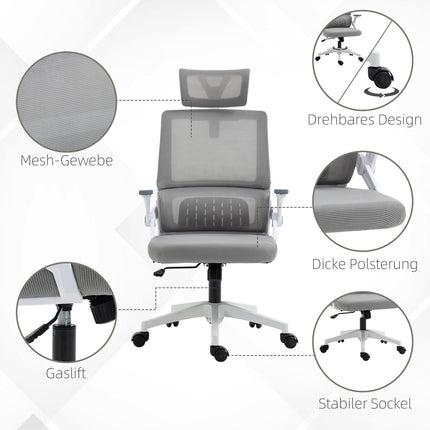 Biuro kėdė Ergonomiška stalo kėdė Reguliuojamas galvos atrama Porankis Reguliuojamo aukščio pasukama kėdė Supamoji funkcija Juosmens atrama Tinklelis