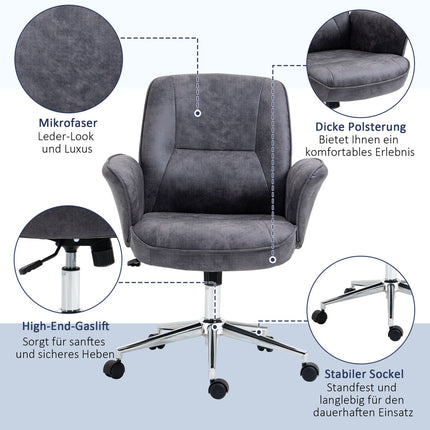Ergonomiška biuro kėdė su supamąja funkcija, reguliuojamo aukščio, keliamoji galia iki 120 kg, 67 x 69 x 92-102 cm