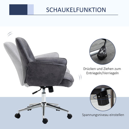 Ergonomiška biuro kėdė su supamąja funkcija, reguliuojamo aukščio, keliamoji galia iki 120 kg, 67 x 69 x 92-102 cm